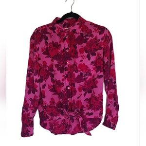 Equipment Floral Button Up 100% Silk Size XS